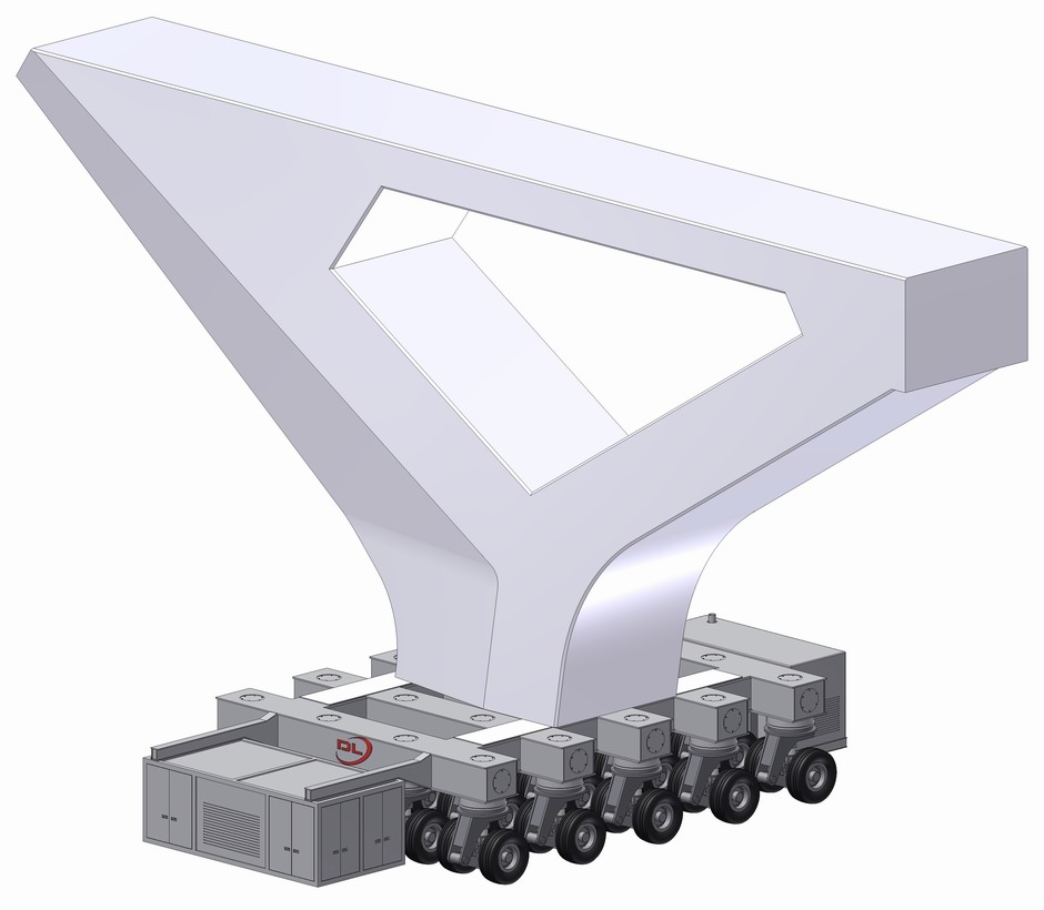 New Champlain Bridge casting yard transporter